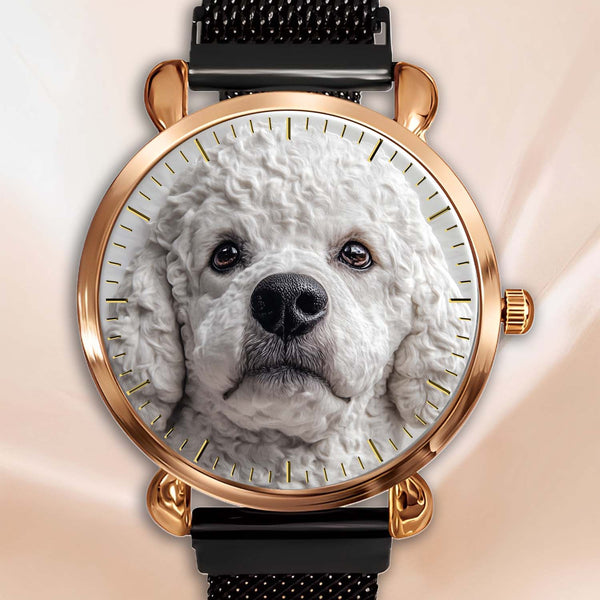 3D Plaster Dog Head Watch