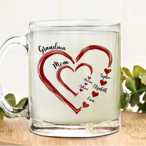 Mom's Grandma's Sweethearts - Personalized Glass Mug