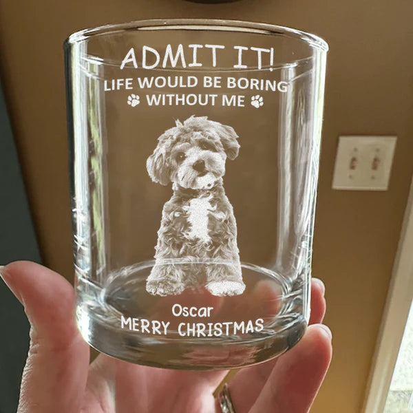 Personalized Christmas Glass Cup - Funny Pet-Themed Gift Cup