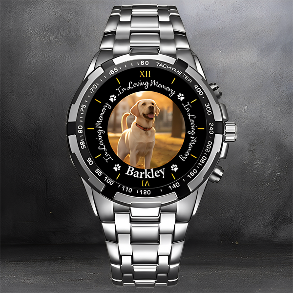 Personalized Pet Memorial Custom Dog Photo Watch