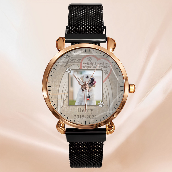 Forever Loved Angel Wings Pet Sympathy Custom Watch