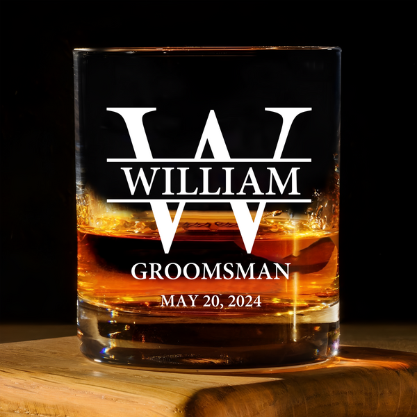 Personalized Whiskey Glass – Custom Name & Date