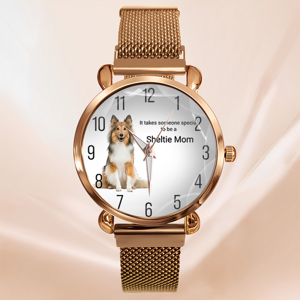 Personalized Sheltie Dog Mom Watch - A Perfect Gift for Pet Moms