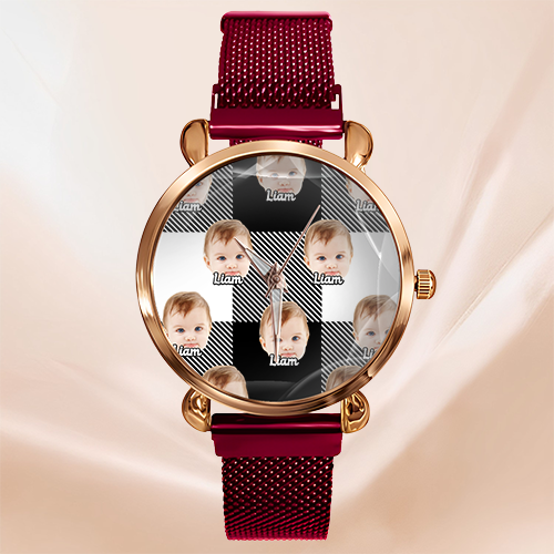 Custom Photo & Name Baby Watch - Personalized Gift for Baby