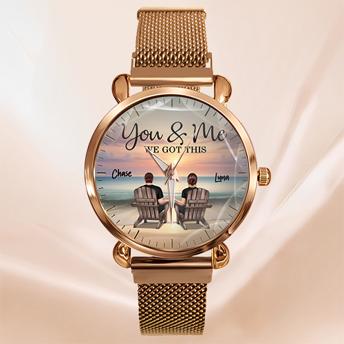 Personalized Vintage Couple Beach Watch – A Timeless Valentine’s Day Gift for 2025