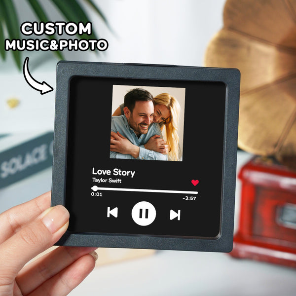 Personalized Music Fridge Magnet with Custom Photo – Plays Songs & Adjustable Volume, Perfect Christmas Gift