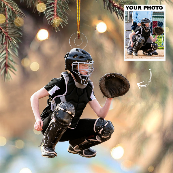 Football, Baseball Ornament - Personalized Custom Photo Mica Ornament - Christmas Gift For Softball Lovers, Baseball Lovers, Family Members