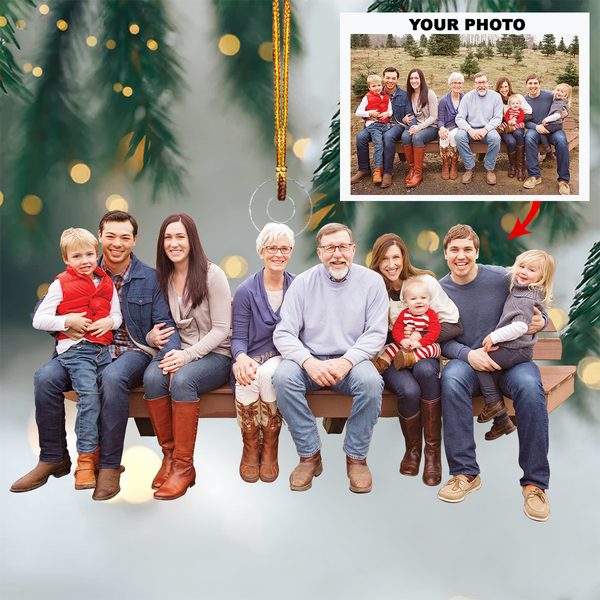 Customized Your Photo Ornament - Personalized Photo Mica Ornament - Christmas Gift For Family Member