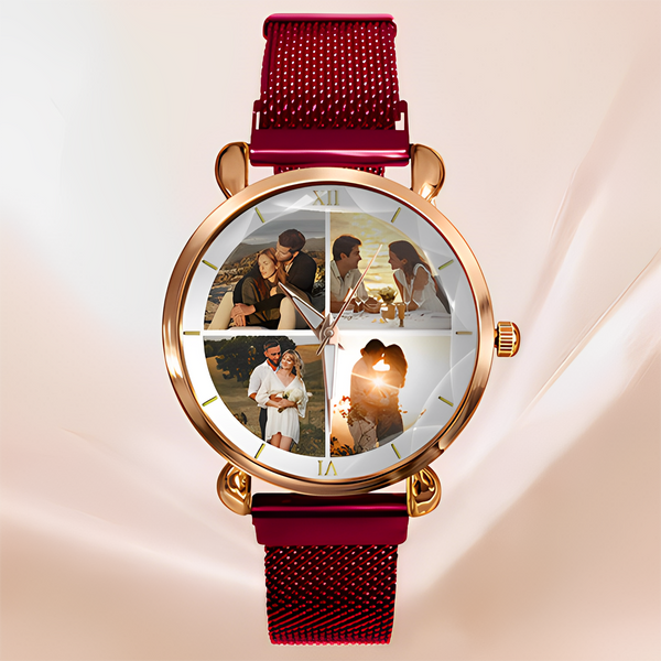 4&9 Modern Family Collage Photo & Personalized Gift Watch - Best Gift for Your Loved ones