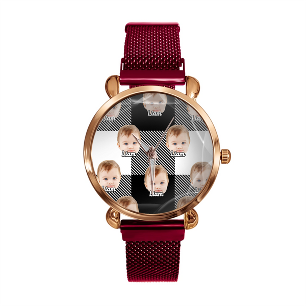 Custom Photo & Name Baby Watch - Personalized Gift for Baby