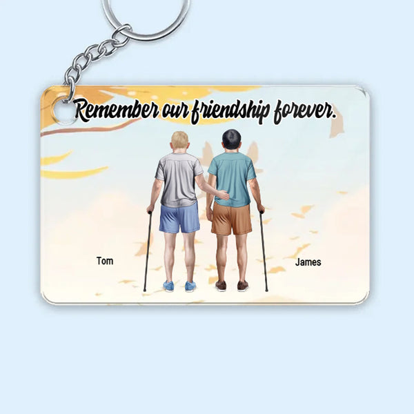 Personalized Old Man Memorial Acrylic Or Wooden Keychain